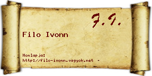 Filo Ivonn névjegykártya